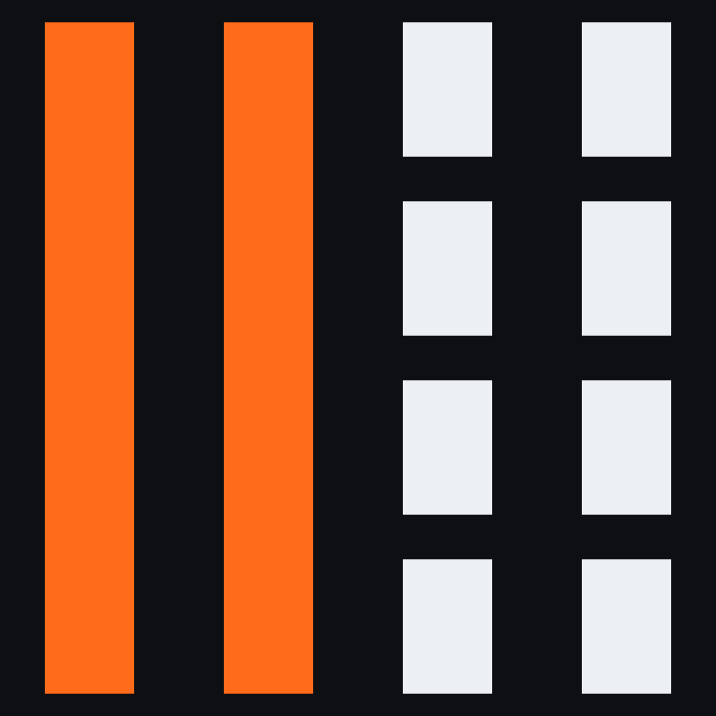The Airside mark on its own dark square, for light pages.