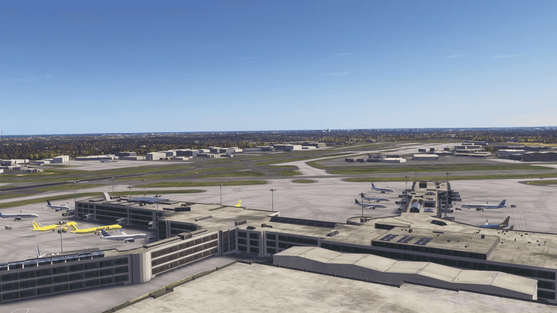 The camera leaving Charlotte's tower for a tower of your own between the runways, as an A320neo lifts off